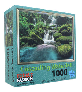 Cascading Waterfall 1000 Piece Landscape Jigsaw Puzzle