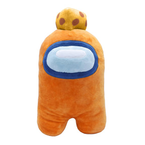 Among Us 7 Inch Plush | Orange Crewmate w/ Cheese Hat