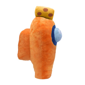 Among Us 7 Inch Plush | Orange Crewmate w/ Cheese Hat