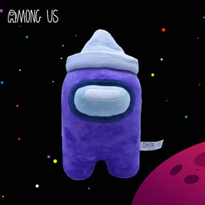 Among Us 7 Inch Plush | Purple Crewmate w/ Paper Hat