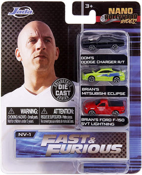 Fast and the Furious Nano Hollywood Rides 3-Pack | Set A