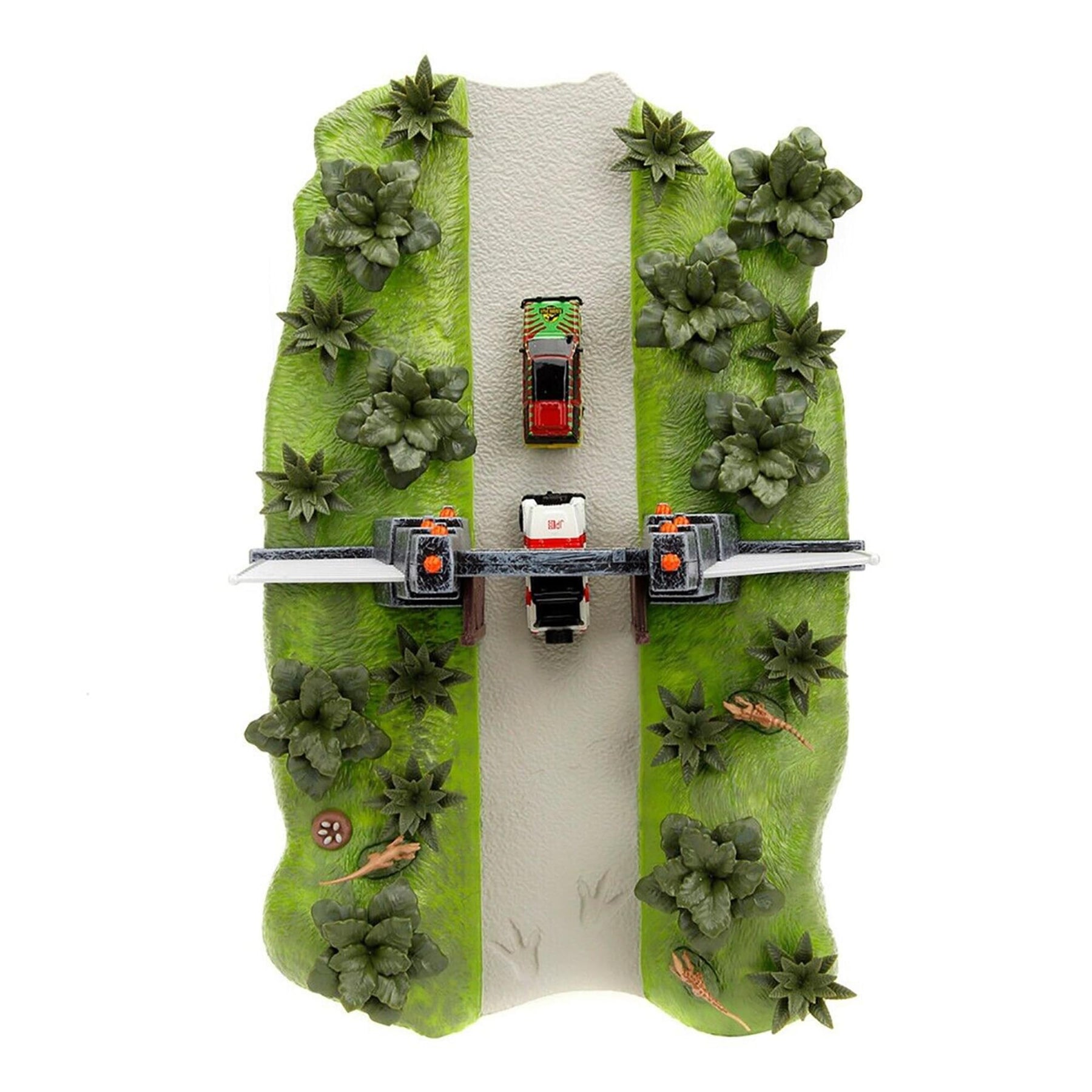 Jurassic Park Gate Diorama Nano Scene w/ 1.65 Inch Die-Cast Cars