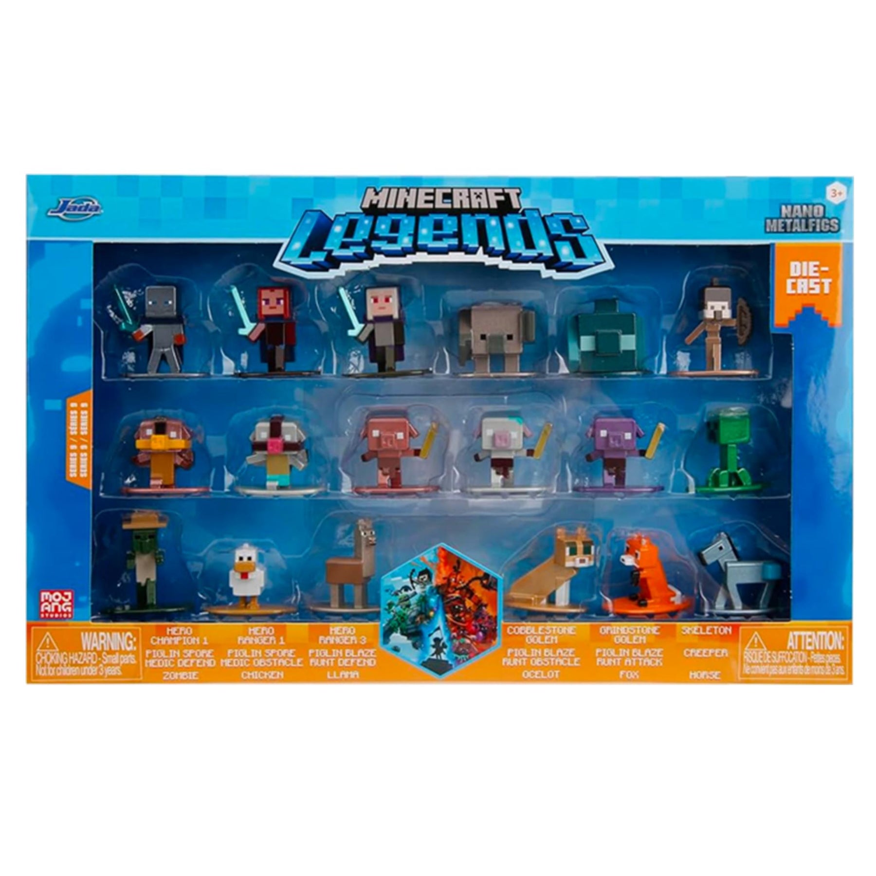 Minecraft Legends 1.65 Inch Die-Cast Figure18-Pack