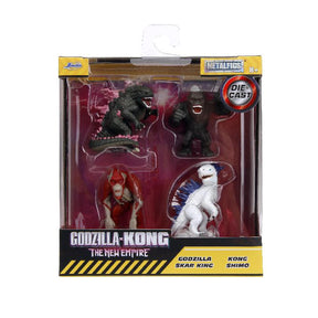 Godzilla x Kong 2.5 Inch Die-Cast Figure 4-Pack | Godzilla, Kong, Skar, Shimo