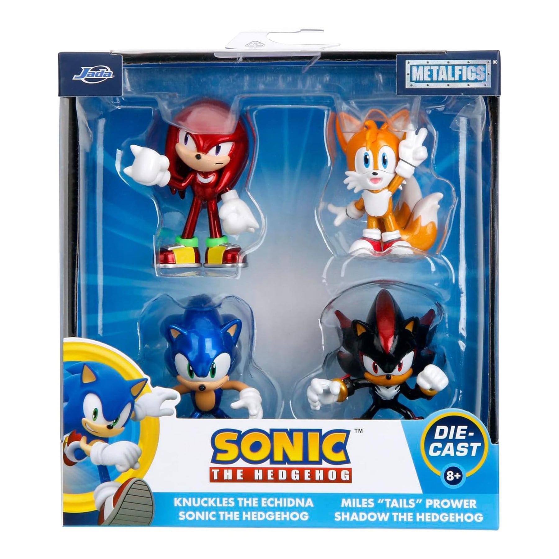 Sonic The Hedgehog 2.5 Inch MetalFigs 4-Pack | Sonic, Knuckles, Tails, Shadow