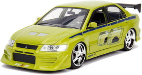 Fast & Furious Brian's Green Mitsubishi Lancer EVO VII 1:24 Die Cast Vehicle