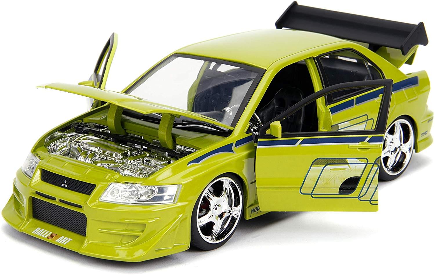 Fast & Furious Brian's Green Mitsubishi Lancer EVO VII 1:24 Die Cast Vehicle