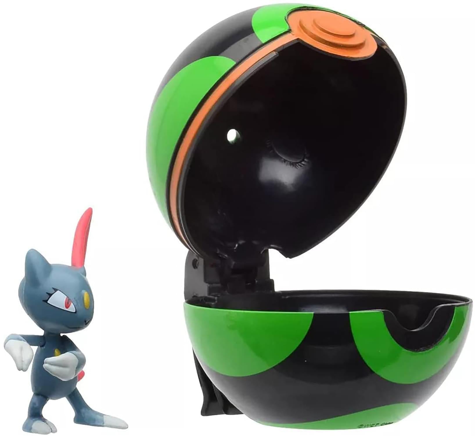 Pokemon Clip N Go Poke Ball Set | 2 Inch Sneasel & Dusk Ball