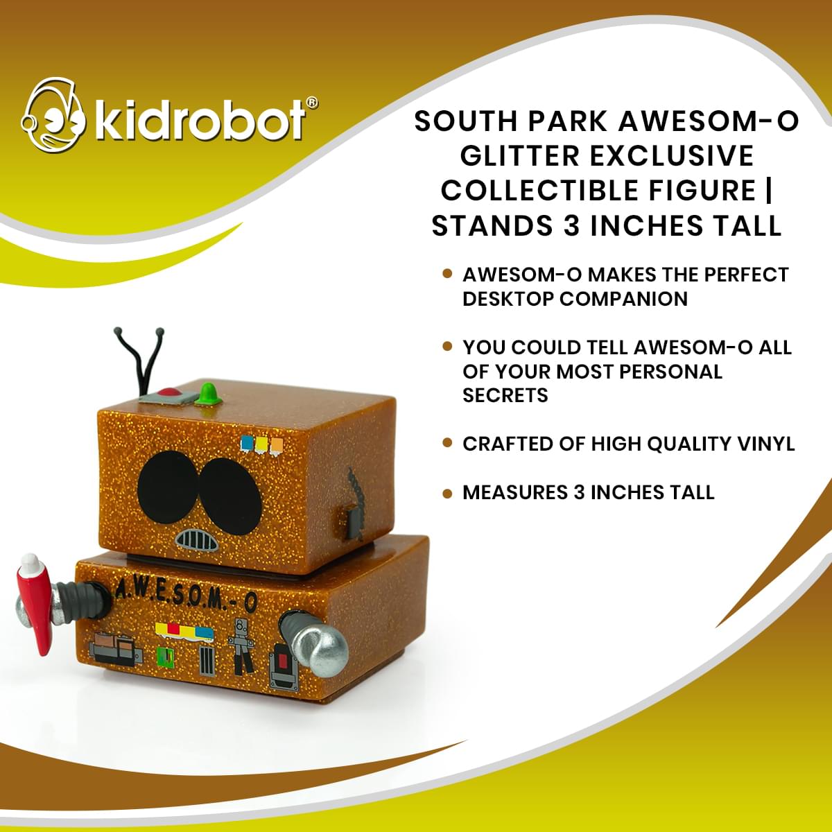 South Park AWESOM-O Glitter Exclusive Collectible Figure | Stands 3 Inches Tall