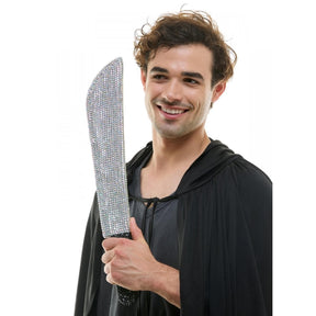 Bedazzled Rhinestone Machete Adult Costume Accessory