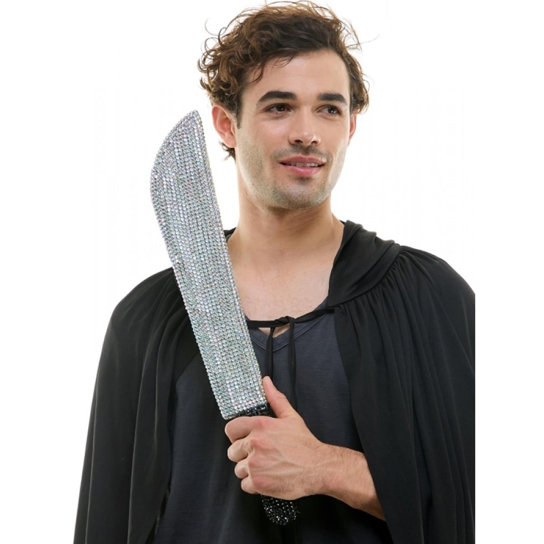 Bedazzled Rhinestone Machete Adult Costume Accessory