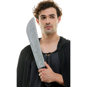 Bedazzled Rhinestone Machete Adult Costume Accessory