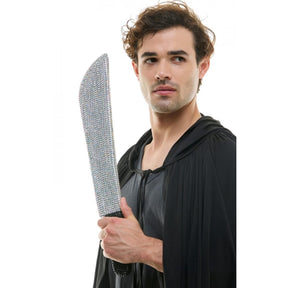 Bedazzled Rhinestone Machete Adult Costume Accessory