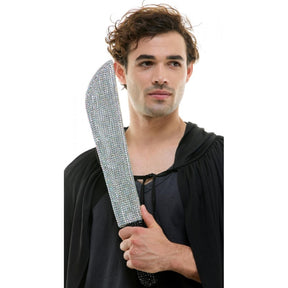 Bedazzled Rhinestone Machete Adult Costume Accessory