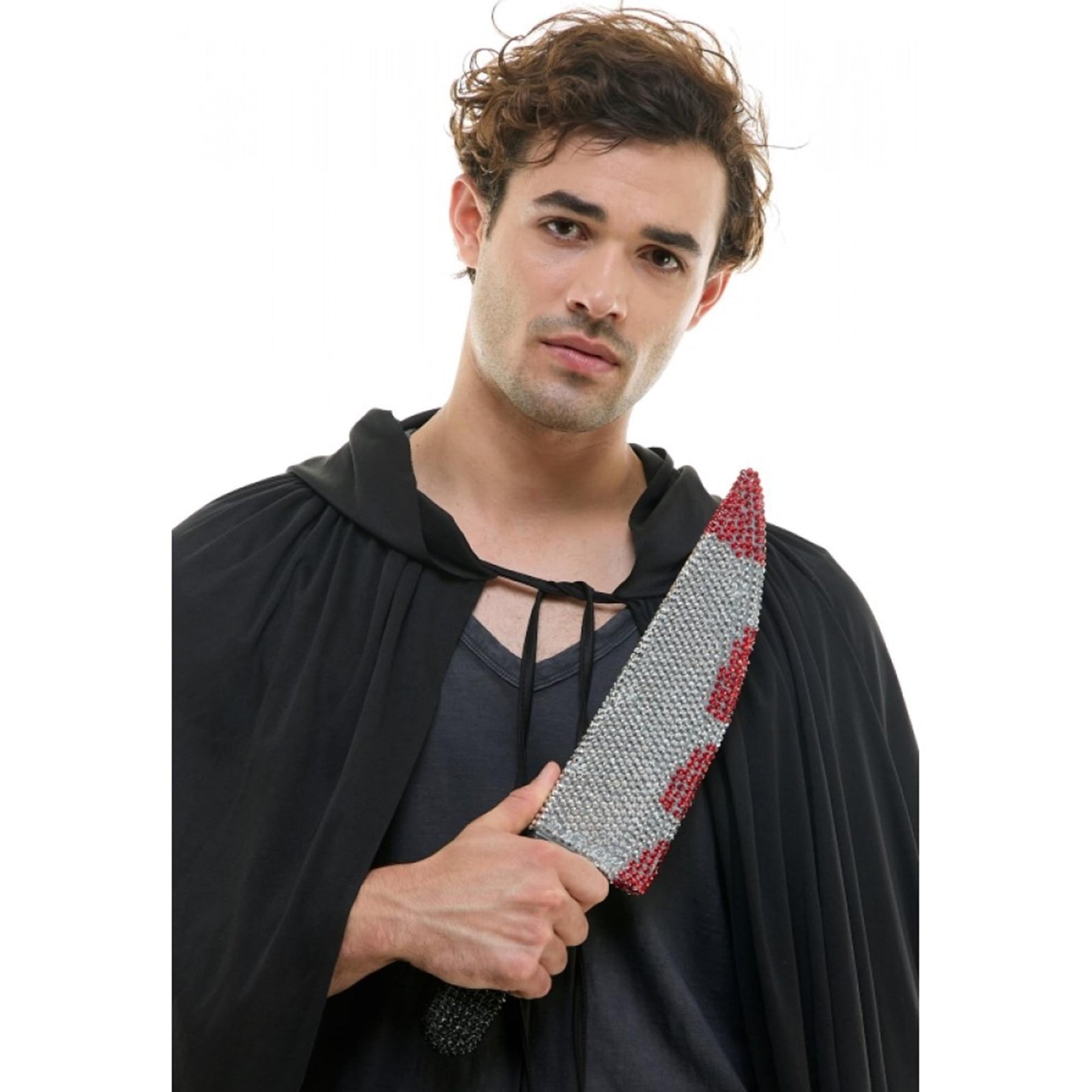 Bedazzled Rhinestone Bloody Butcher Knife Adult Costume Accessory