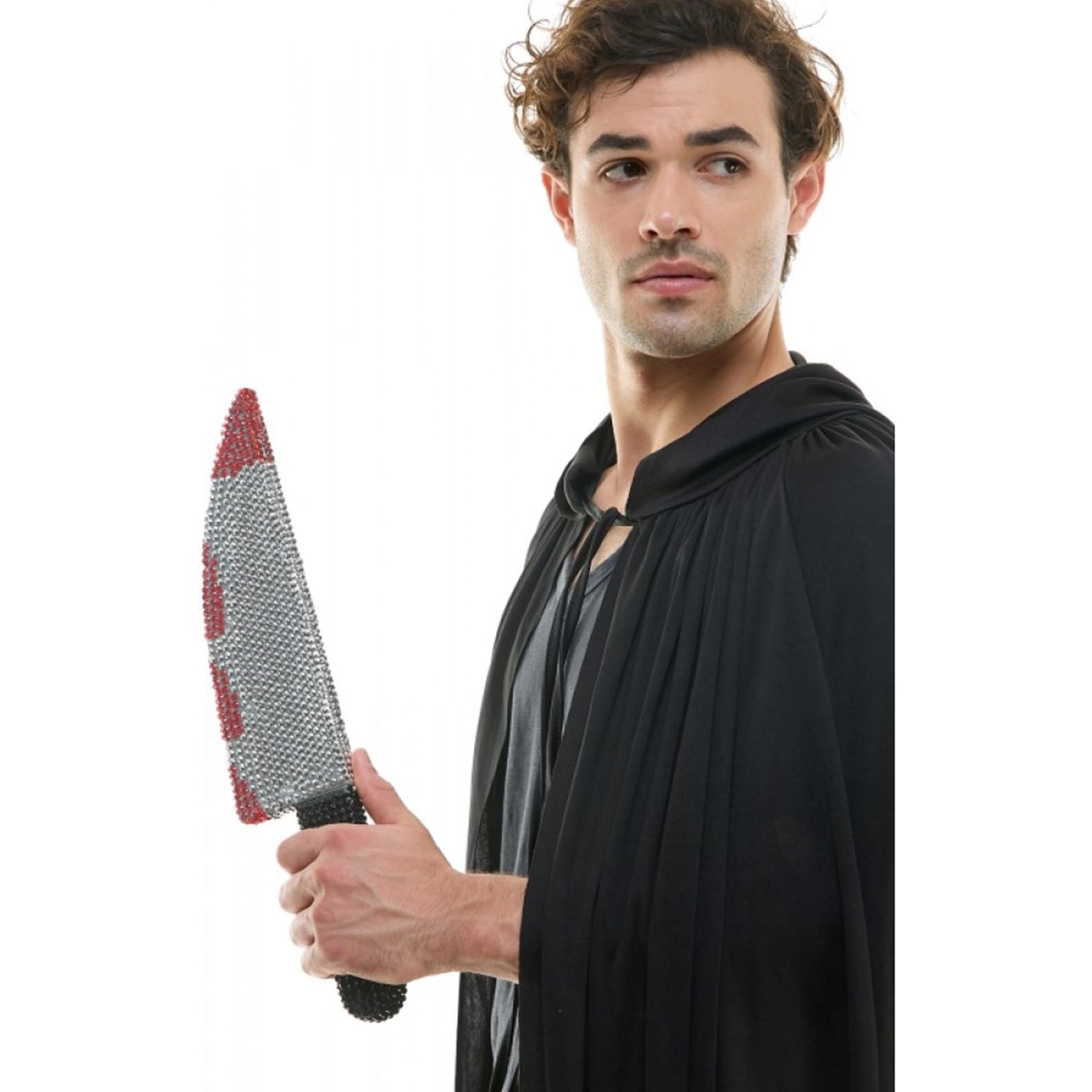 Bedazzled Rhinestone Bloody Butcher Knife Adult Costume Accessory