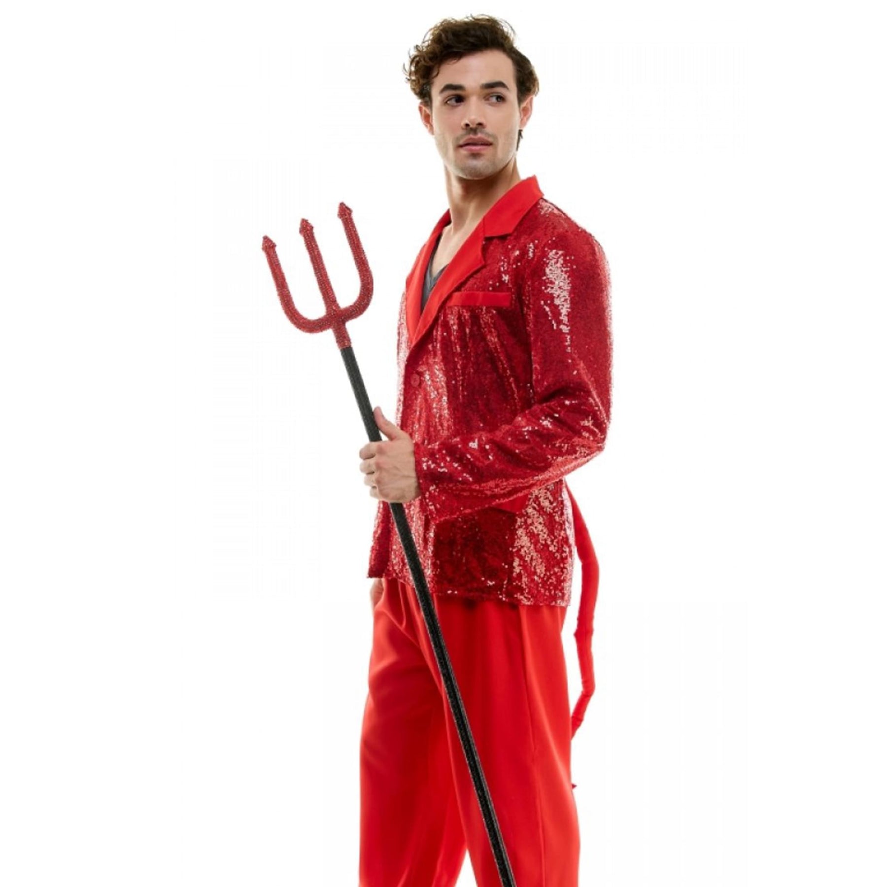 Bedazzled Rhinestone Devil Pitchfork Adult Costume Accessory