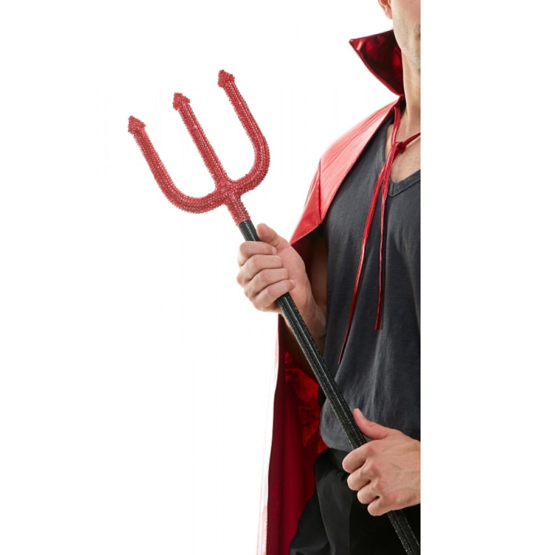 Bedazzled Rhinestone Devil Pitchfork Adult Costume Accessory