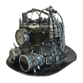 Steampunk Silver Top Hat Costume Accessory