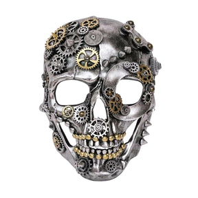 Steampunk Silver Skull Adult Costume Mask