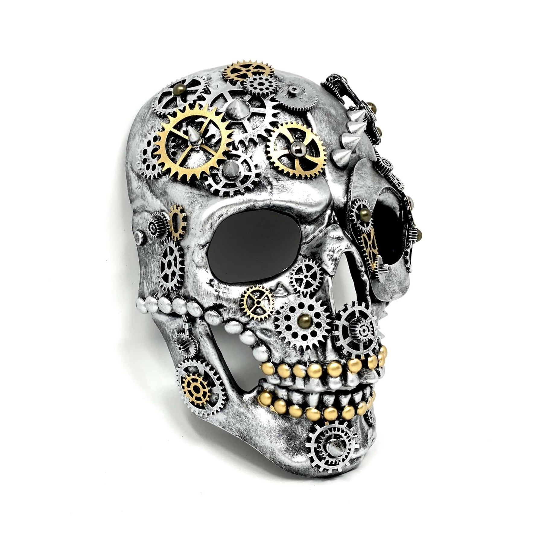 Steampunk Silver Skull Adult Costume Mask