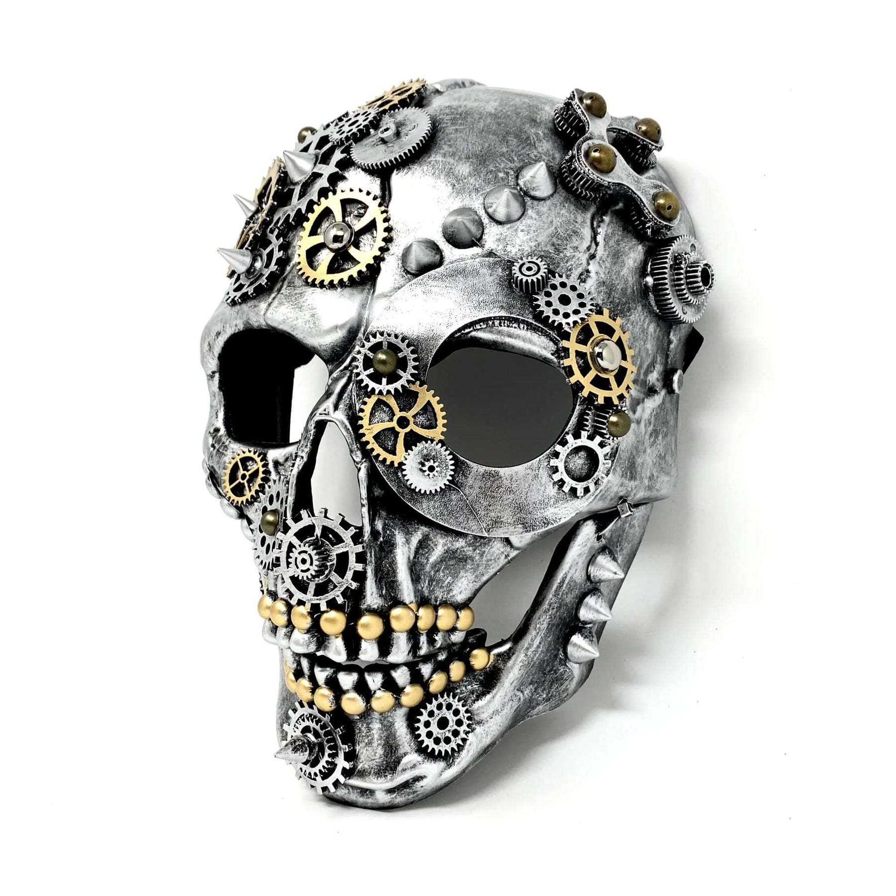 Steampunk Silver Skull Adult Costume Mask