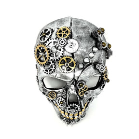 Steampunk Silver Skull Adult Costume Mask