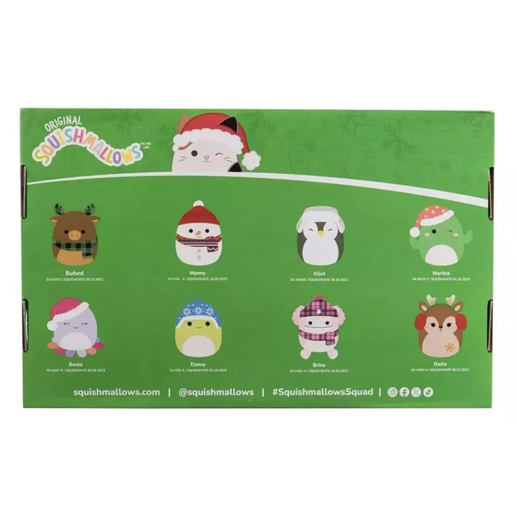 Squishmallow 4 Inch Plush Ornament 8 Pack | Winter