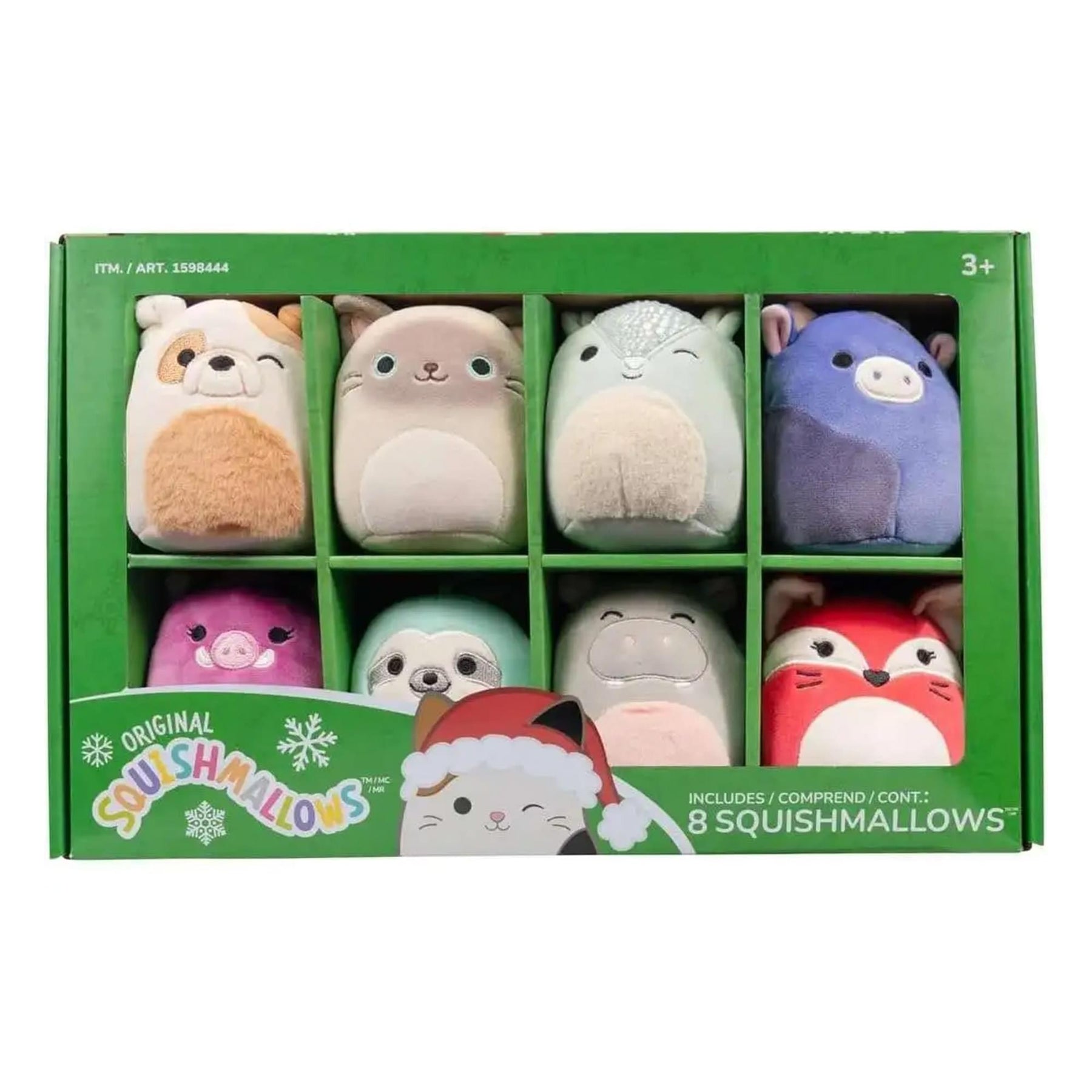 Squishmallow 4 Inch Plush Ornament 8 Pack | Animal