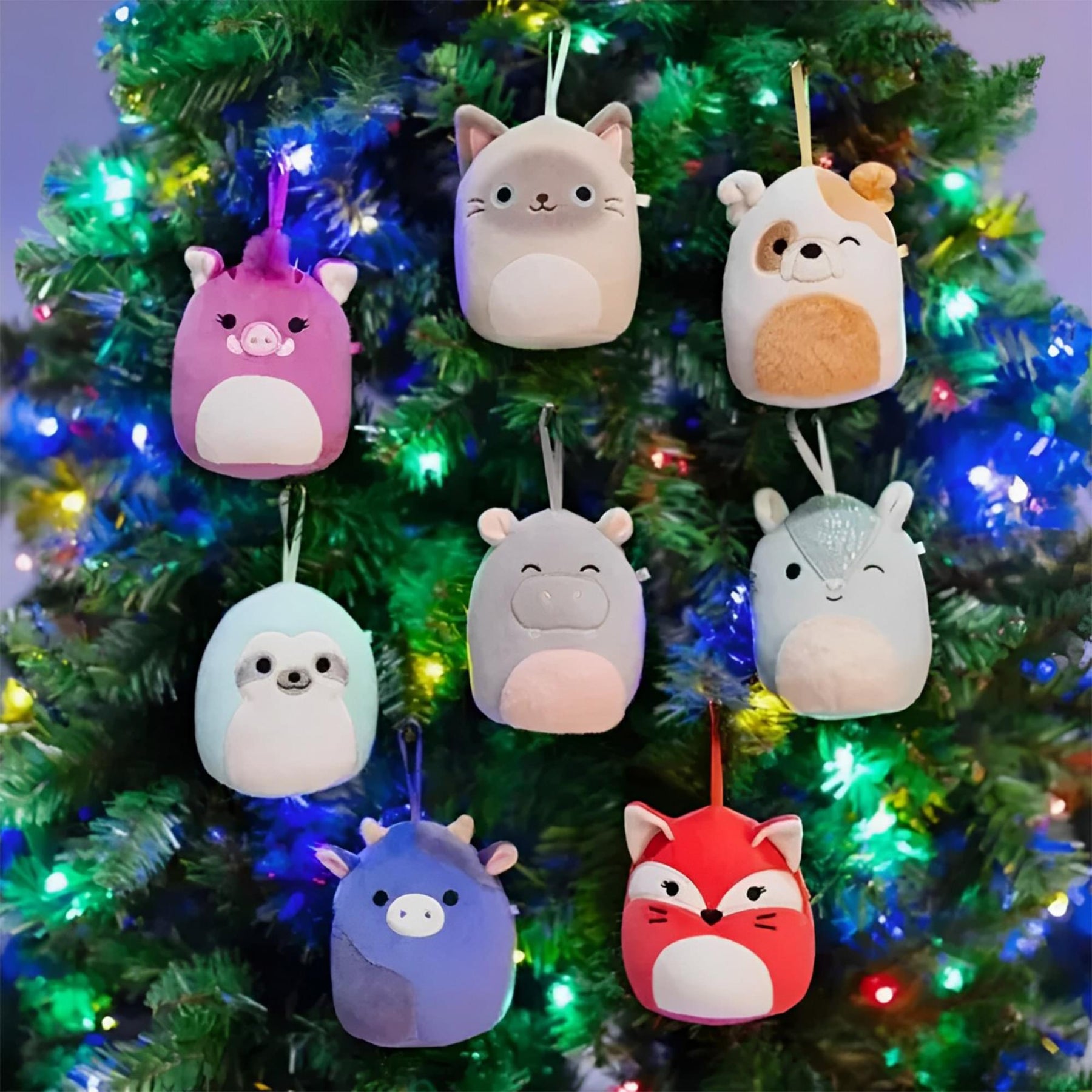 Squishmallow 4 Inch Plush Ornament 8 Pack | Animal