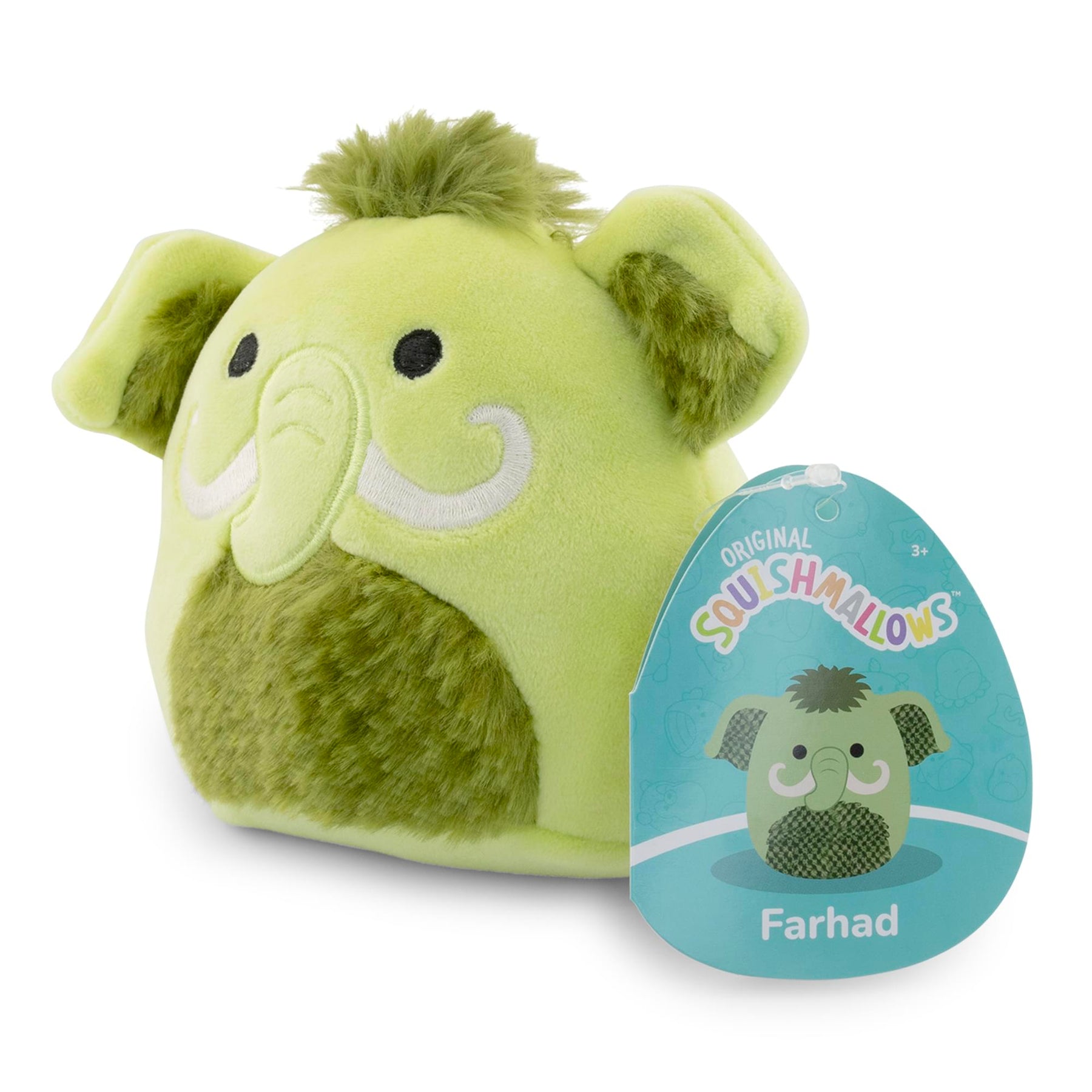 Squishmallows Cozy Squad 5 Inch Plush | Farhad The Green Wooly Mammoth