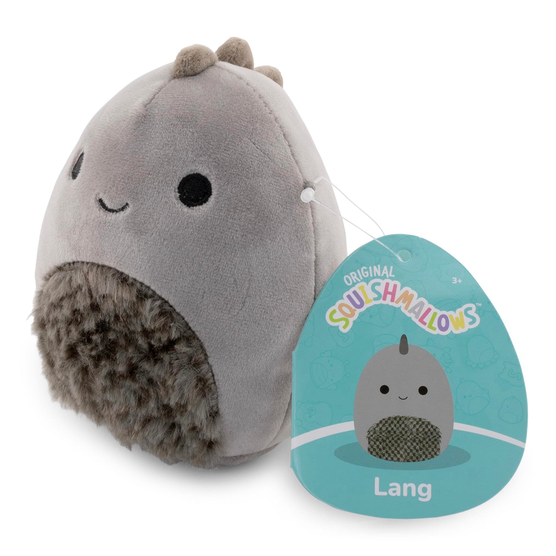 Squishmallows Cozy Squad 5 Inch Plush | Lang The Gray Dinosaur