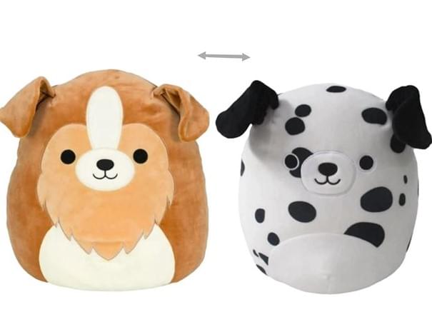 Squishmallow 12 Inch Flip-A-Mallow Plush | Andres Sheltie / Dustin Dalmatian