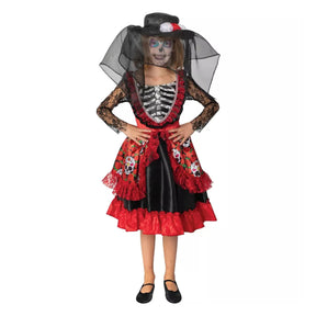 Roses & Skull Catrina Premium Child Costume