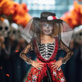 Roses & Skull Catrina Premium Child Costume