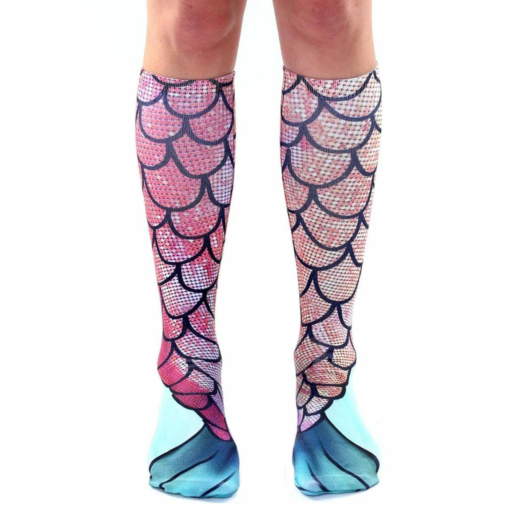 Mermaid Photo Print Knee High Socks