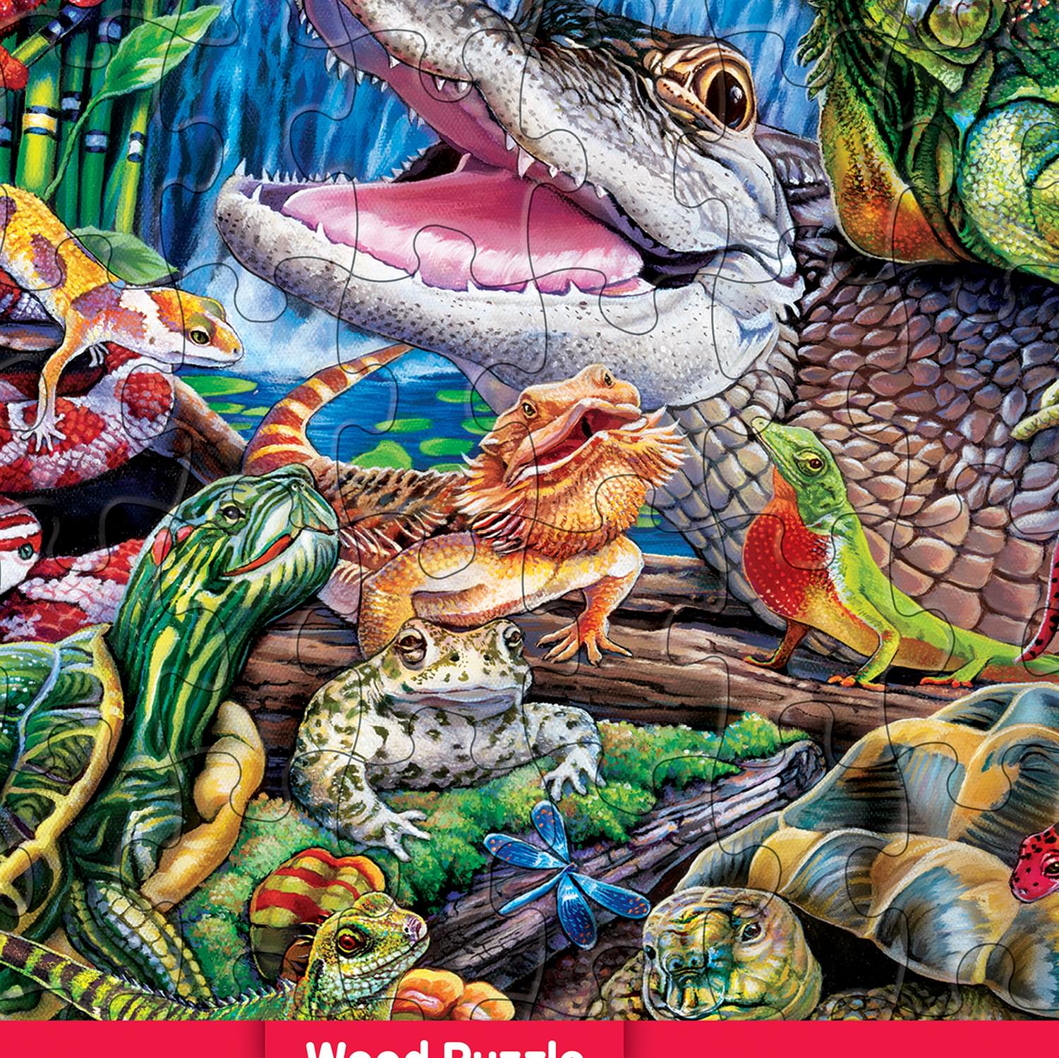 Reptiles 48 Piece Real Wood Jigsaw Puzzle