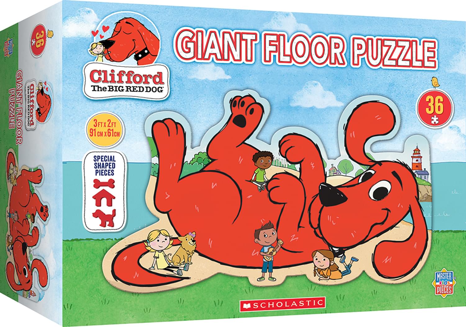 Clifford Beach the Big Red Dog 36 Piece Giant Floor Jigsaw Puzzle