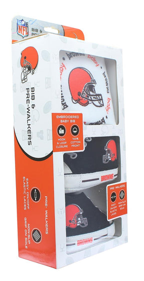 Cleveland Browns NFL 2-Piece Baby Gift Set | Bib & Pre-Walkers