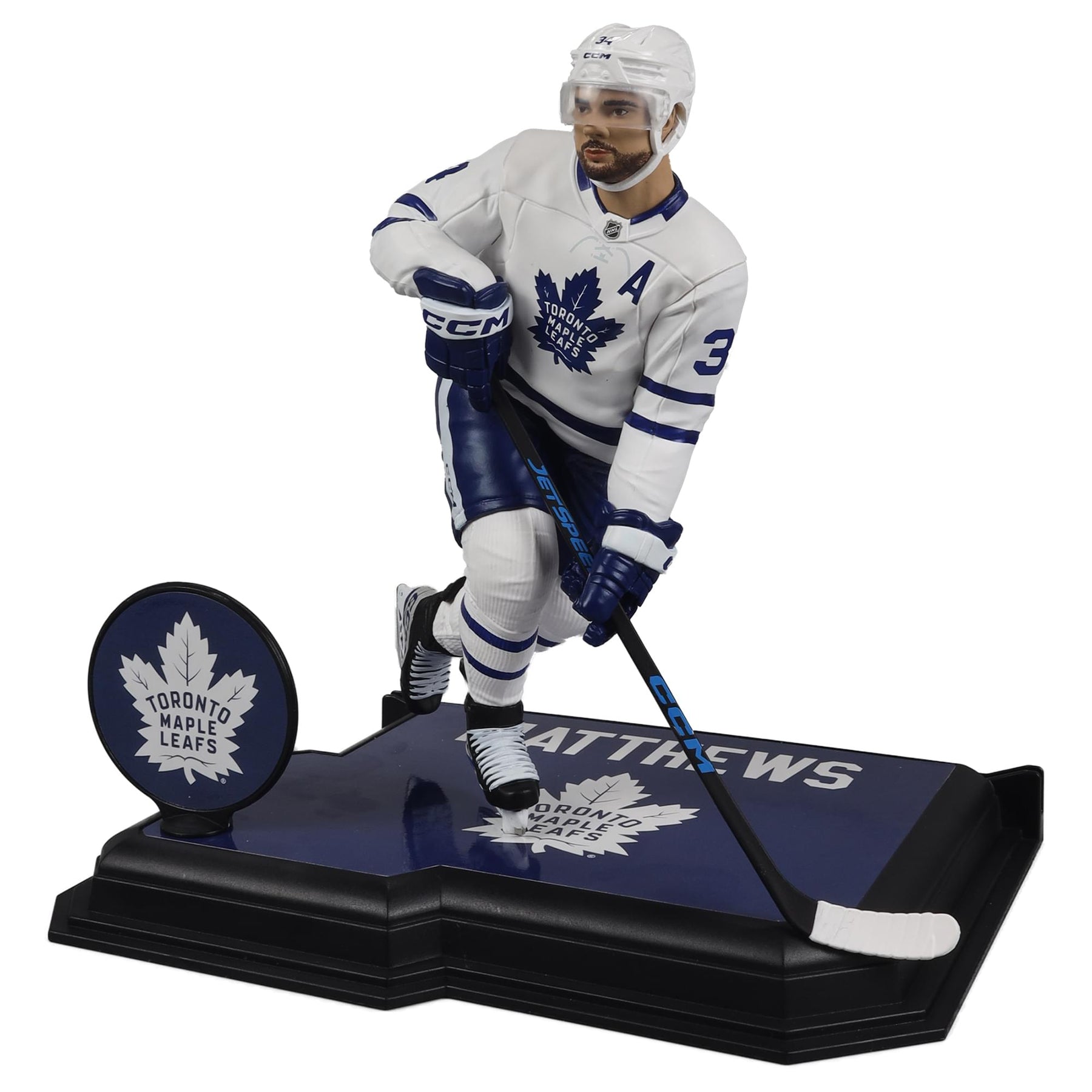 NHL McFarlane Sports Picks 7 Inch Chase Figure | Auston Matthews White Jersey