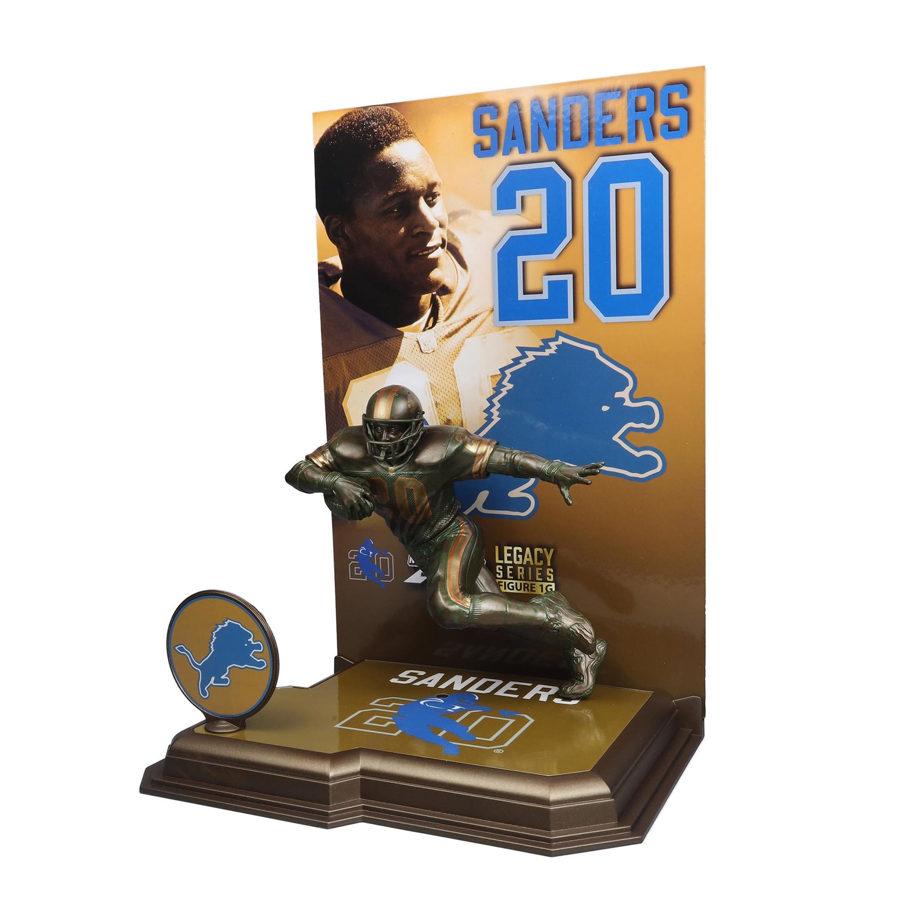 Detroit Lions NFL SportsPicks Figure | Barry Sanders (Bronze/Patina Gold Label)