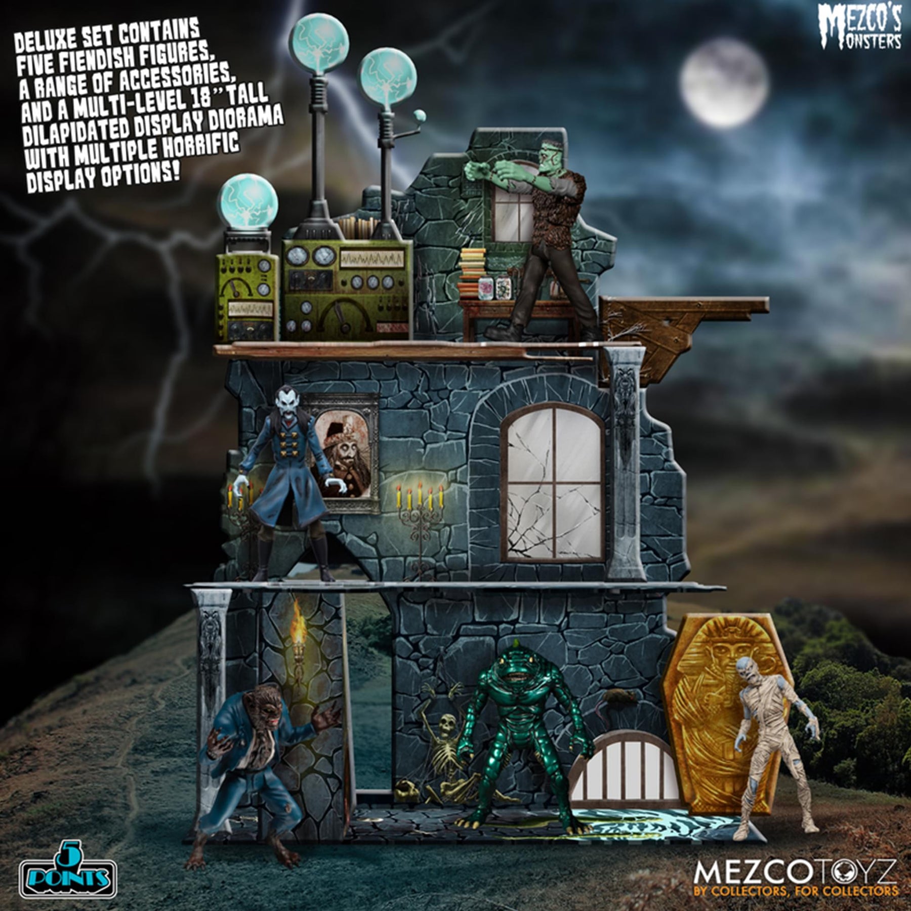 5 Points Mezco’s Monsters Tower of Fear Deluxe Boxed Set