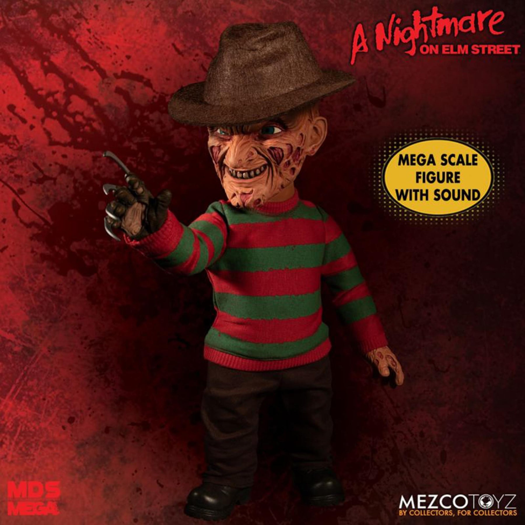 Nightmare On Elm Street Freddy Krueger Mega Scale 15 Inch Figure with Sound