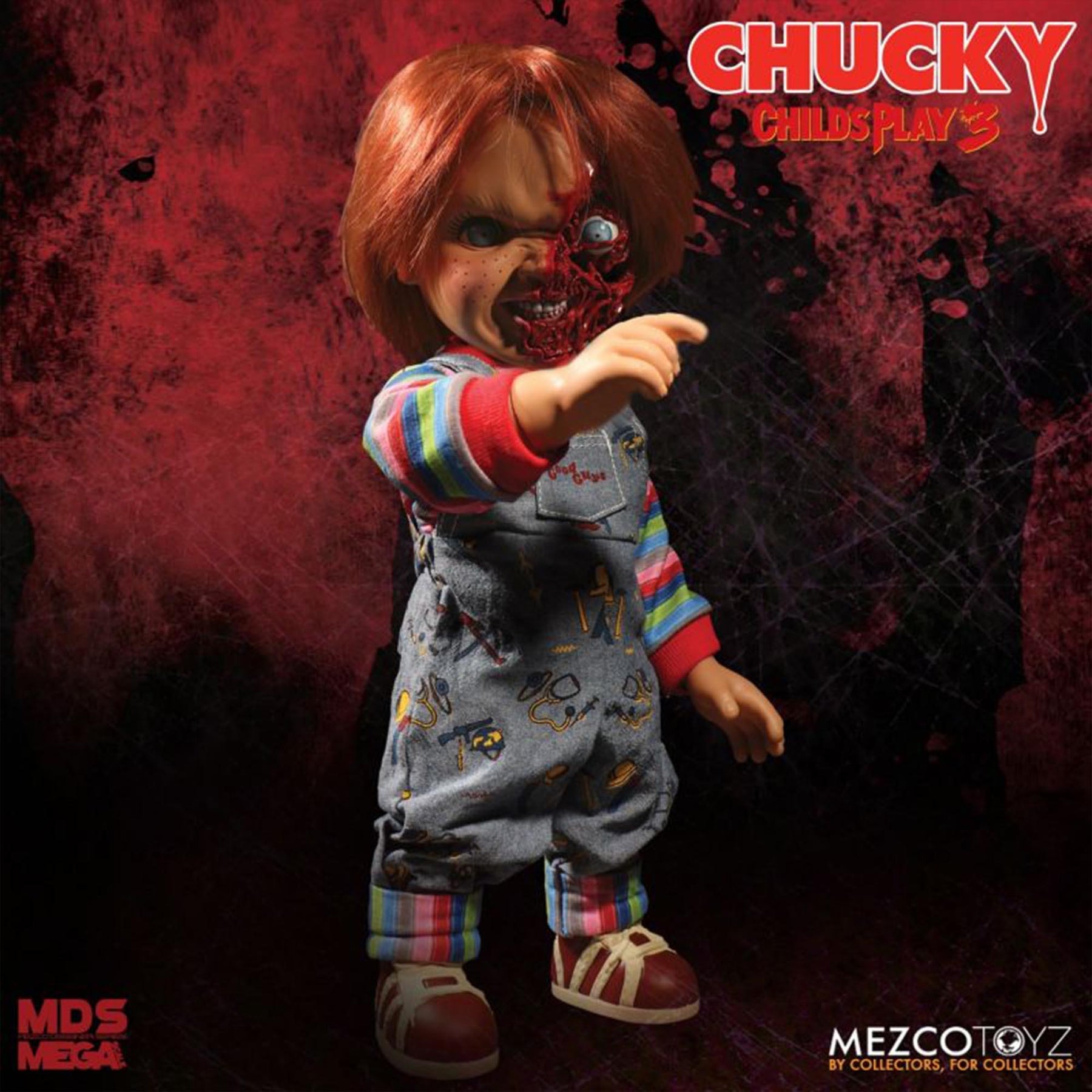 Child’s Play 3 Talking Pizza Face Chucky 15 Inch Mega Figure