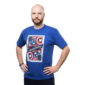 Captain America "Ace of Avengers" Adult T-Shirt