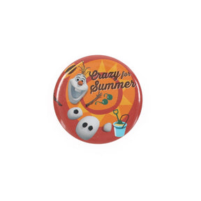 Disney's Frozen 1.5" Button: "Olaf Crazy For Summer"