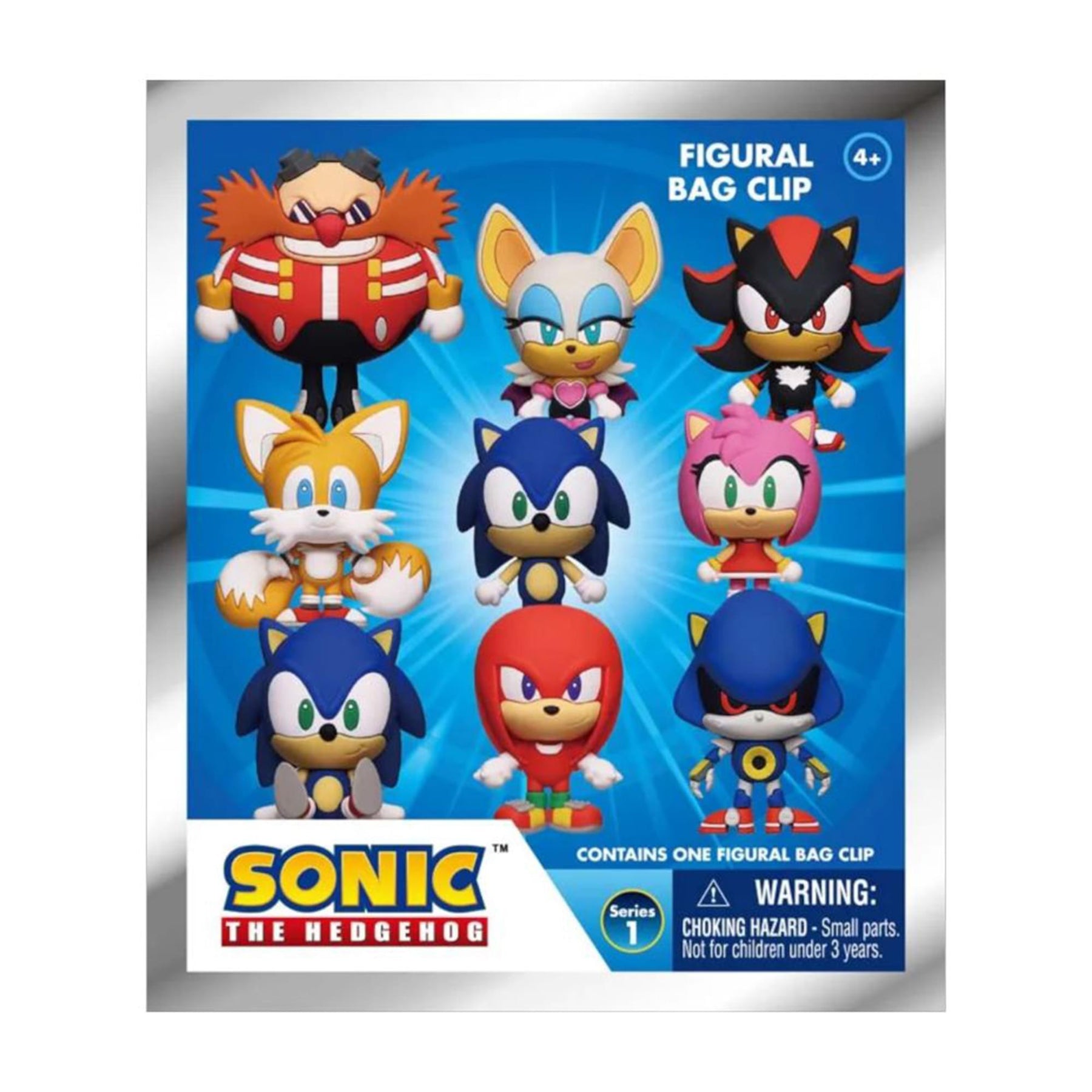 Sonic the Hedgehog 3D Foam Bag Clip | 1 Random