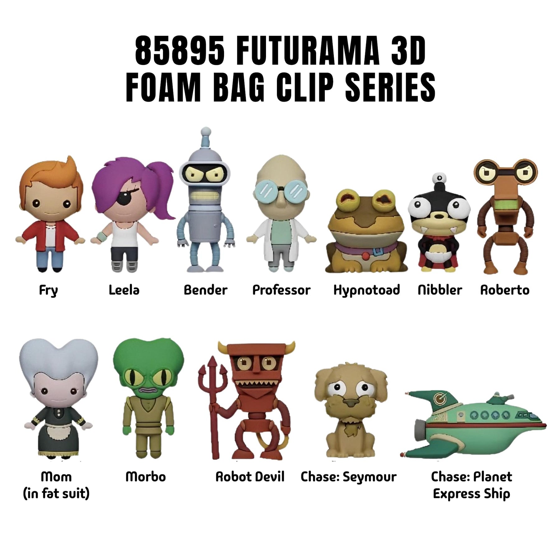 Futurama 3D Figural Foam Bag Clip | 1 Random