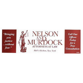 Marvel Daredevil "Nelson and Murdock Attorneys at Law" Bumper Sticker