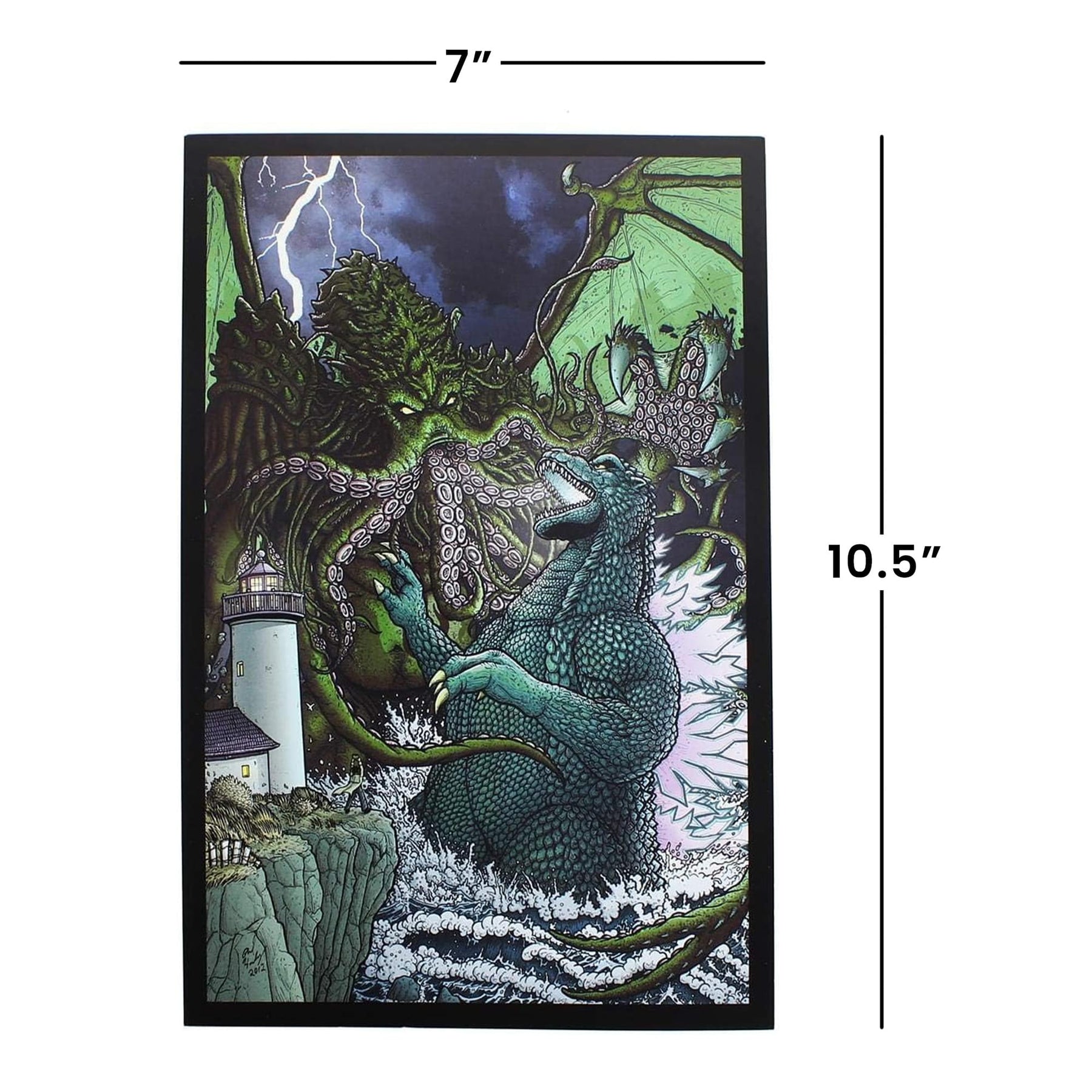 Godzilla Versus Cthulhu 7" x 10.5" Art Print